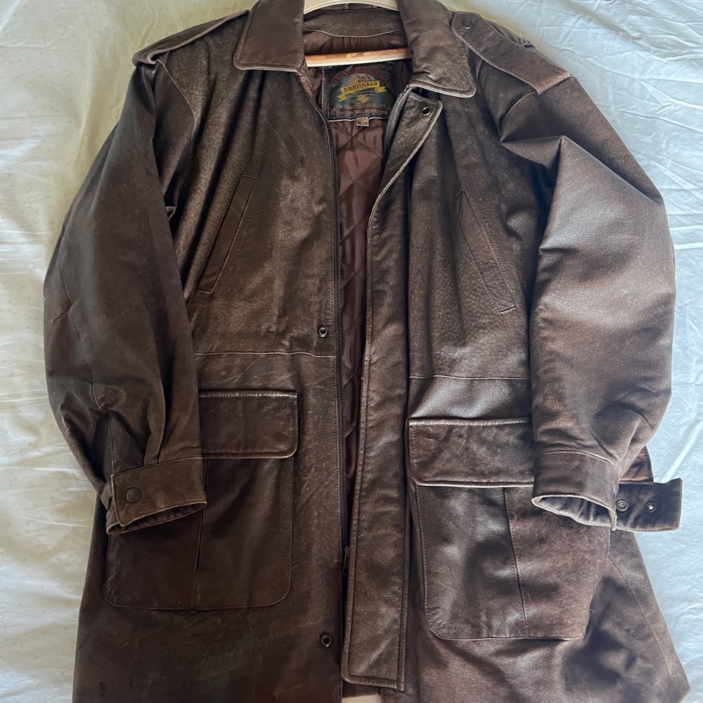 100%  Brown Leather Men’s Coat - Wilsons Leather